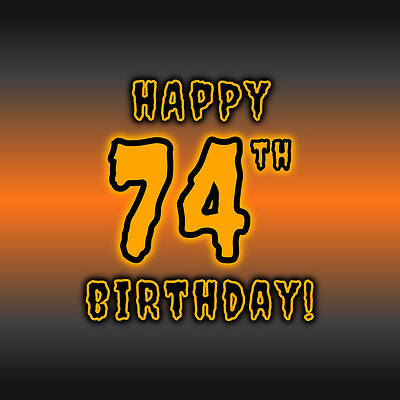 [ Thumbnail: 74th Halloween Birthday - Spooky, Eerie, Black And Orange Text - Birthday On October 31 Tapestry ]