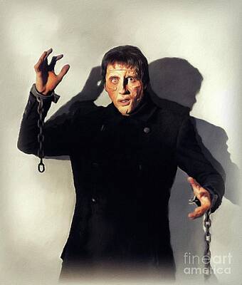 Wall Art - Painting - Christopher Lee, Vintage Actor #8 by Esoterica Art Agency