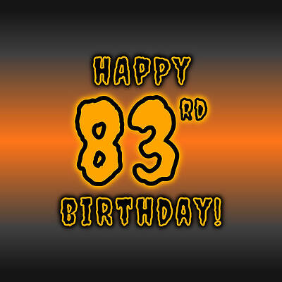 [ Thumbnail: 83rd Halloween Birthday - Spooky, Eerie, Black And Orange Text - Birthday On October 31 Duvet Cover ]