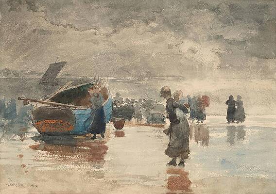 On the Sands Print by Winslow Homer