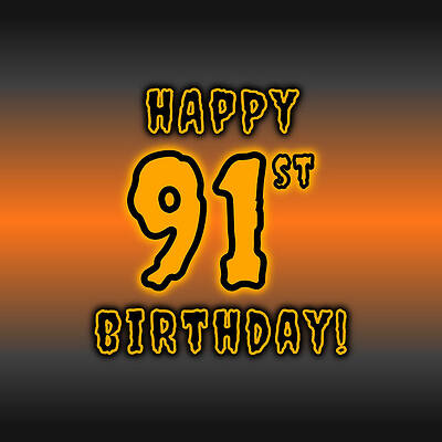 [ Thumbnail: 91st Halloween Birthday - Spooky, Eerie, Black And Orange Text - Birthday On October 31 Tapestry ]