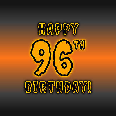 [ Thumbnail: 96th Halloween Birthday - Spooky, Eerie, Black And Orange Text - Birthday On October 31 Fleece Blanket ]