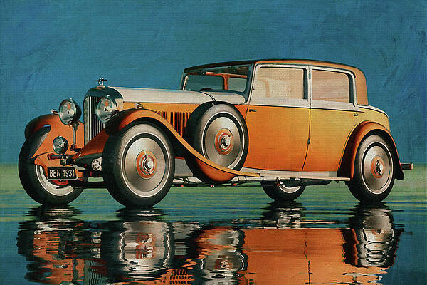 Wall Art - Digital Art - A Bentley 8 Liter From 1931 Is A True Classic Car by Jan Keteleer