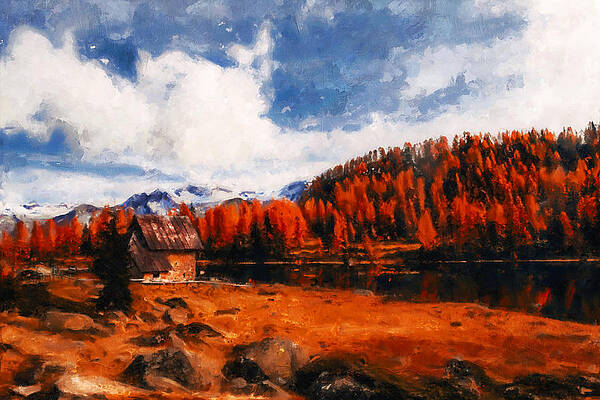 A cabin in the mountains by AM FineArtPrints A cabin in the mountains by AM FineArtPrints