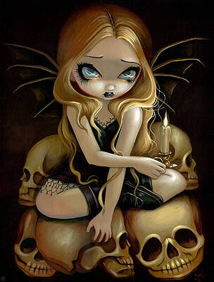 *A WOLFISH FRIEND* Gothic Fairy Fantasy Photo Print By Jasmine Becket-Griffith 