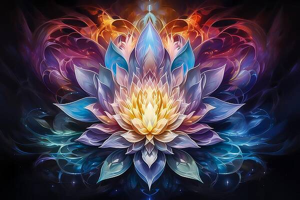 Wall Art - Digital Art - A colorful fractal artwork of the essence of life No 1 by Andre Petrov