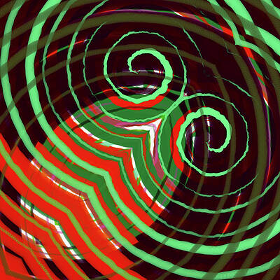 Wall Art - Digital Art - A Dual Spiral Generative Pattern by Coded Images