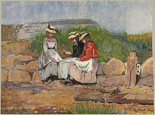 A Fisherman's Daughter Print by Winslow Homer