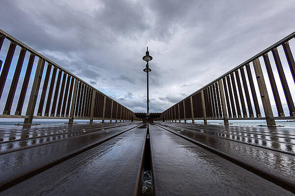 Wall Art - Photograph - A pier in the clouds by Stelios Kleanthous