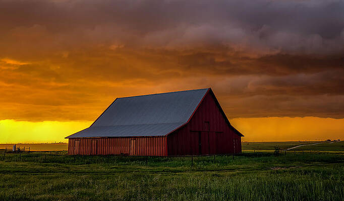 Wall Art - Photograph - A Stormy Texas Sunset by Laura Hedien