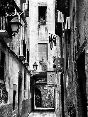 Wall Art featuring the photograph A Timeless Passageway In Barcelona's Gothic Quarter by Travel Essayist