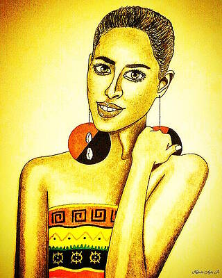 A Woman Smiling and Touching Her Neck by Kelechi Agbi Jr A Woman Smiling and Touching Her Neck by Kelechi Agbi Jr