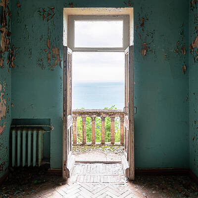 Abandoned Room with Magnificent View by Roman Robroek Abandoned Room with Magnificent View by Roman Robroek