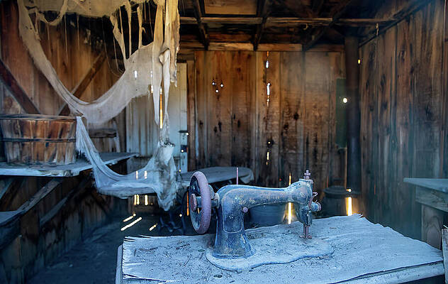 Wall Art - Photograph - Abandoned Sewing Machine in Bodie Ghost Town by John Twynam