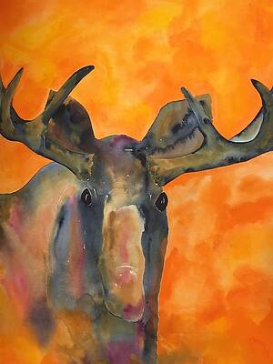 About A Moose Painting By Peter Freischlag