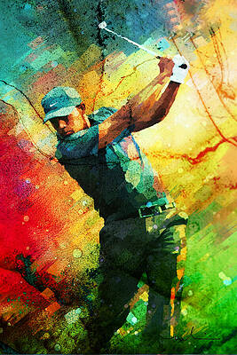 Wall Art - Painting - Golf Imagination 02 by Miki De Goodaboom