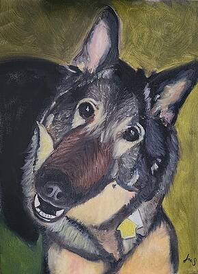 Wall Art - Painting - Abstract Dog by Jose Soto
