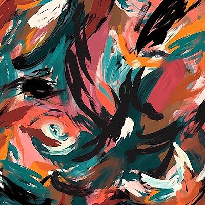 Wall Art - Digital Art - Abstract expressionist pattern with bold brushstrokes No 1 by Andre Petrov