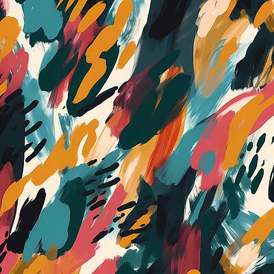 Wall Art - Digital Art - Abstract expressionist pattern with bold brushstrokes No 2 by Andre Petrov