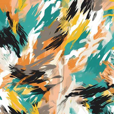 Wall Art - Digital Art - Abstract expressionist pattern with bold brushstrokes No 4 by Andre Petrov