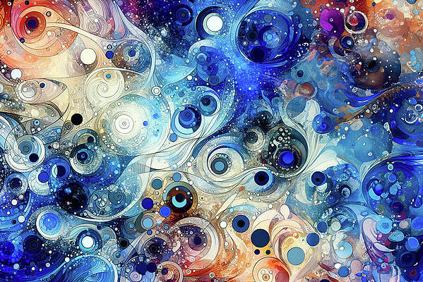 Wall Art - Photograph - Abstract futuristic background with circles and other random sha by Michalakis Ppalis