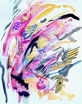 Abstract in Pink Inks by Patty Donoghue Abstract in Pink Inks by Patty Donoghue