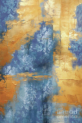Abstract oil painting on wallpapper 06 by Szabolcs Berenyi