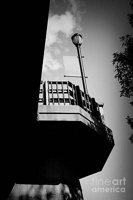 Wall Art - Photograph - Abstract view of lamp post on the ross St bridge in Middlebury, Vermont by Eric Killorin