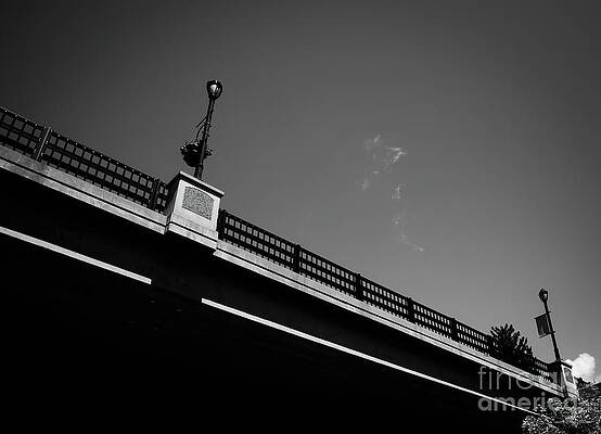Wall Art - Photograph - Abstract view of the Cross St bridge in Middlebury, Vermont by Eric Killorin