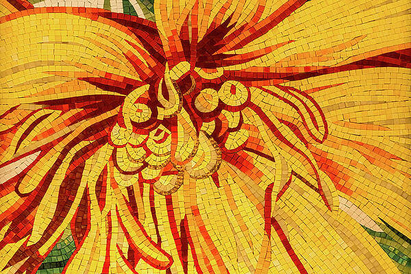 Abstracted Floral - Mesmeric Mosaic in Bold Yellows Oranges and Reds by Georgia Mizuleva Abstracted Floral - Mesmeric Mosaic in Bold Yellows Oranges and Reds by Georgia Mizuleva