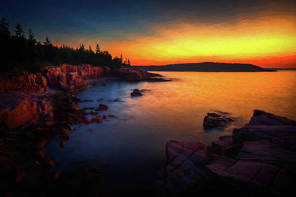 Acadia Twilight 1864 Painterly by Greg Hartford Acadia Twilight 1864 Painterly by Greg Hartford