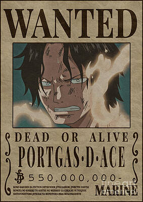 Portgas Ace One Piece Wanted - One Piece - Digital Art, People