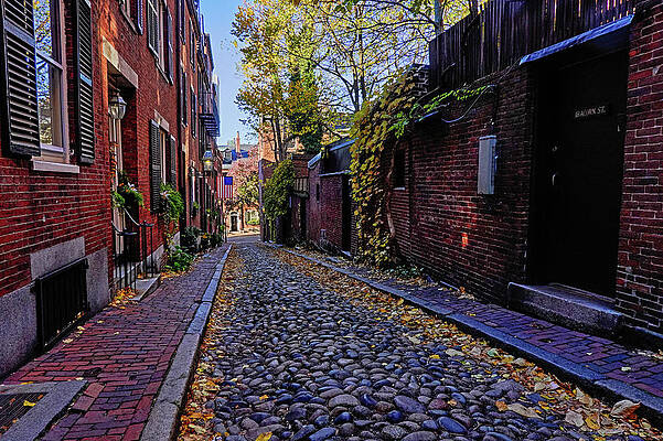 Acorn Street Fall Foliage Boston Massachusetts by Toby McGuire Acorn Street Fall Foliage Boston Massachusetts by Toby McGuire
