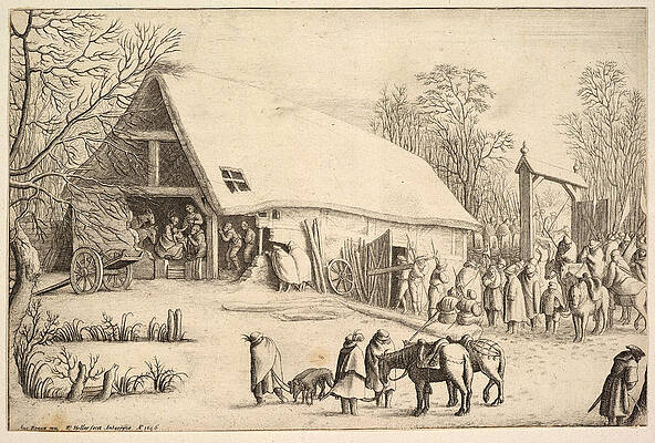Adoration of the Kings Print by Wenceslaus Hollar