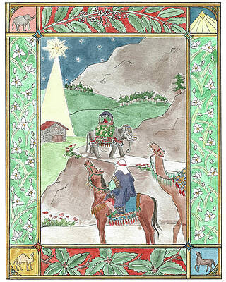 Painting - Adoration of the Magi by Joan Bratt