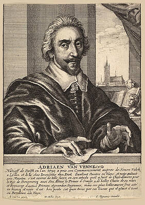 Adriaen van de Venne Print by Wenceslaus Hollar