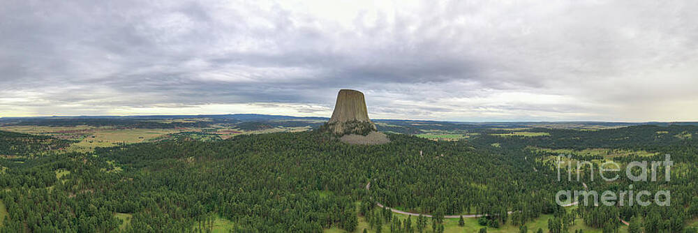 Wall Art - Photograph - Aerial View Of Devils Tower  by Michael Ver Sprill