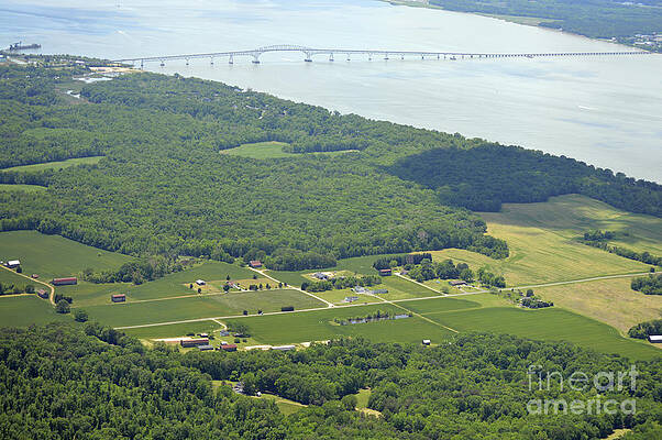 Aerial View Potomac River Bridge and Farmland by Aicy Karbstein Aerial View Potomac River Bridge and Farmland by Aicy Karbstein