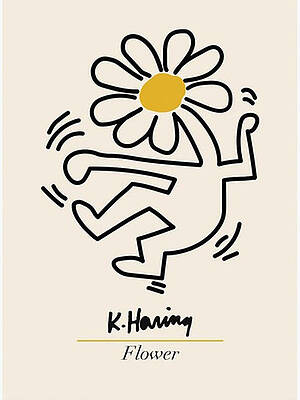 Aesthetic Haring Dancing Poster by Johnw Robertson