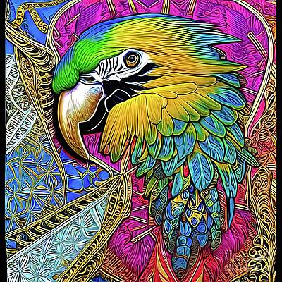 AI Art Beautiful Macaw Zentangle Abstract Expressionism 1 by Rose Santuci-Sofranko AI Art Beautiful Macaw Zentangle Abstract Expressionism 1 by Rose Santuci-Sofranko