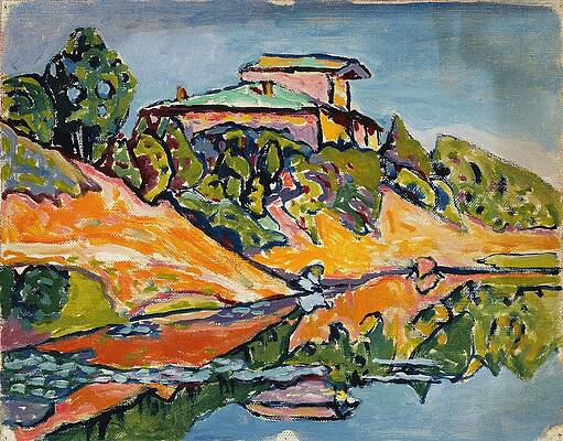 Wall Art - Digital Art - Akhtyrka. A Datcha close to the pond - Vassily Kandinsky by Samuel HUYNH