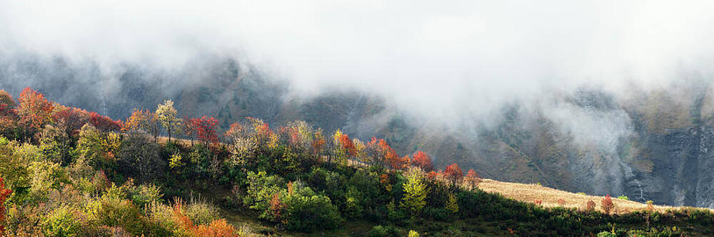 Wall Art - Photograph - Albiez-Montrond Rhone Alps mountains France autumn by Sonny Ryse
