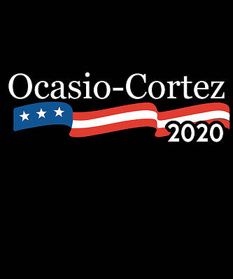 Wall Art - Digital Art - Alexandria Ocasio Cortez 2020 T Shirt by Flippin Sweet Gear