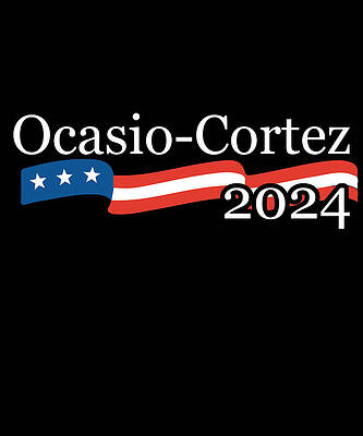 Wall Art - Digital Art - Alexandria Ocasio Cortez 2024 by Flippin Sweet Gear