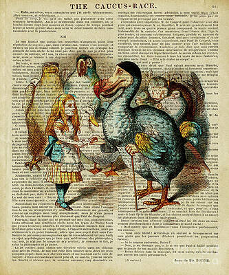 Wall Art - Digital Art - Alice In Wonderland And Animals Duck Birds  by Trindira A