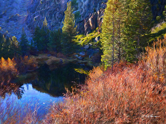 Wall Art - Painting - Alpine Lake by Trask Ferrero