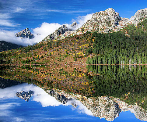 Wall Art - Photograph - Amazing Teton Reflection String Lake by Dan Sproul