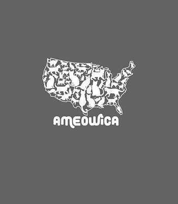 Ameowica Cute America Cats 4Th Of July Funny American Independence Day by Emiliano5Romey