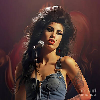 Amy Winehouse Digital Art by Martin Deane - Fine Art America