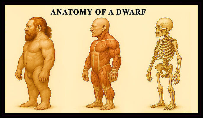 Anatomy of a Dwarf - Front by Shawn Dall Anatomy of a Dwarf - Front by Shawn Dall